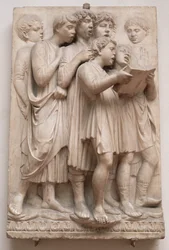 Anges chantants, détail de la Cantoria, vers 1432-38 (marbre)